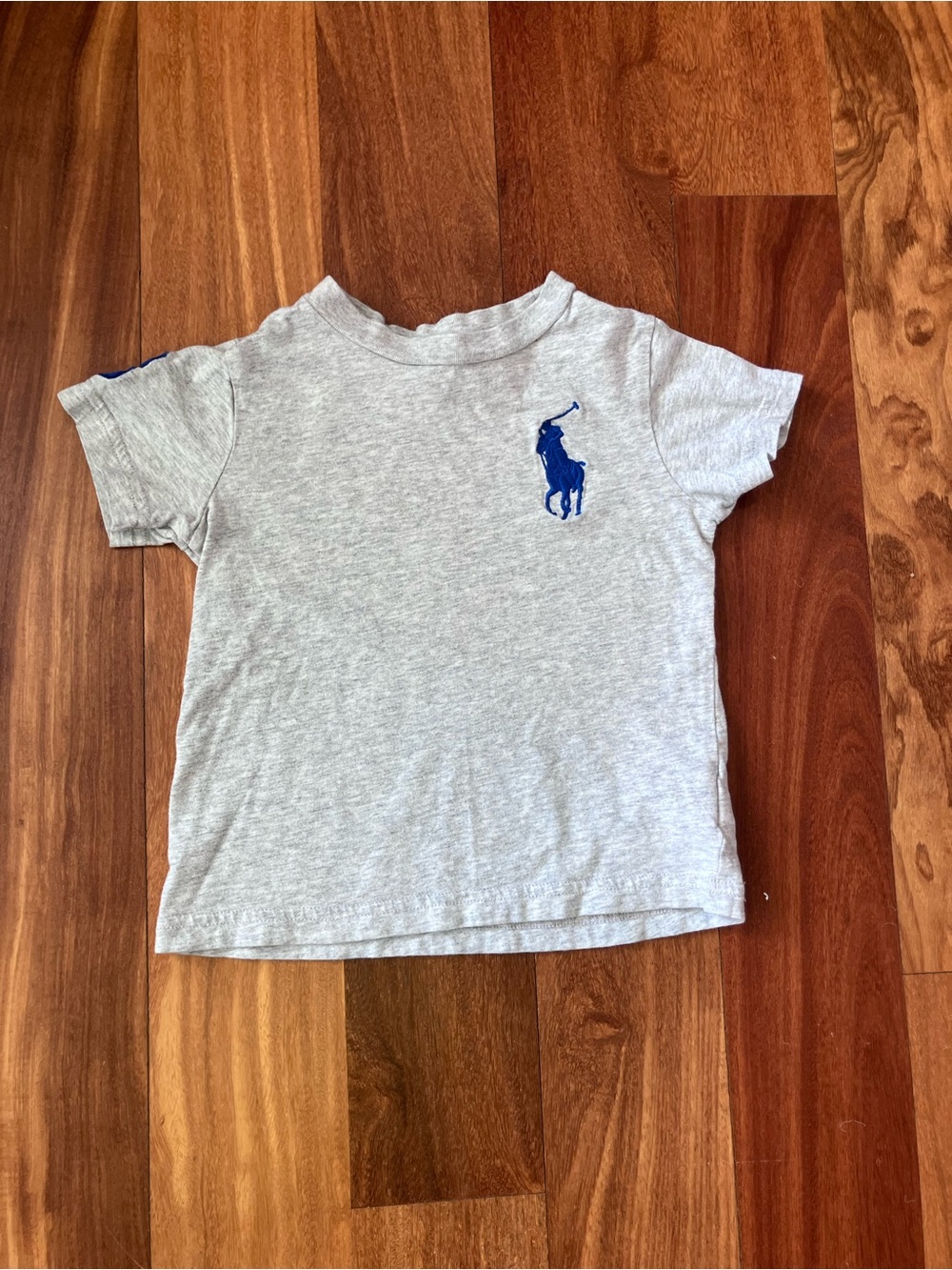Polo by Ralph Lauren Heather Gray Tee with Blue Pony Logo